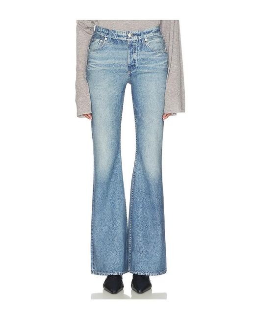 Rag & Bone Blue Rb Miramar Ponte Dahlia Full Length Jeans