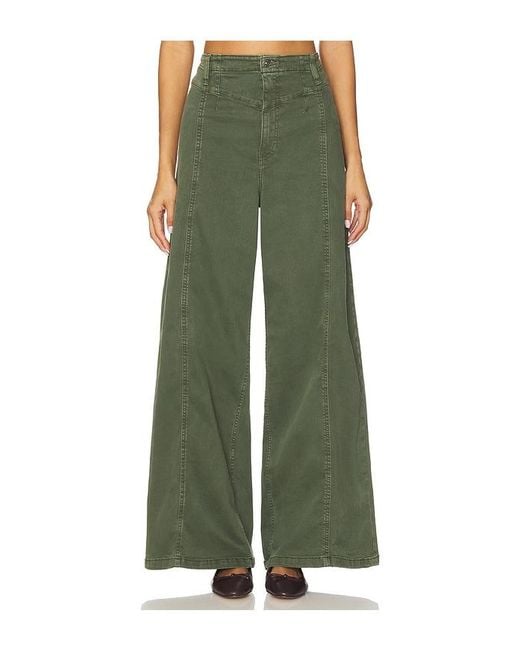 Free People Green Libre Wide Leg