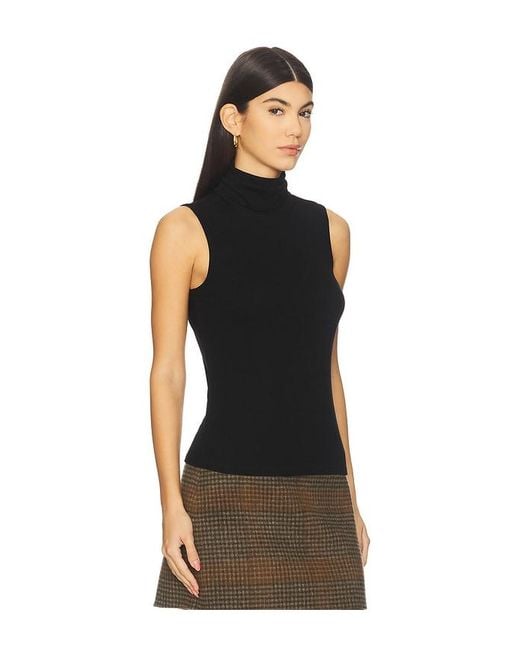 Theory Black Wendel Ribbed Top