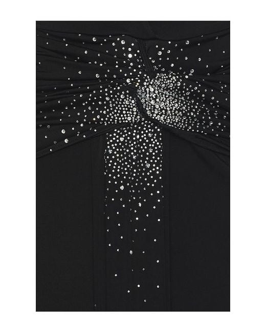 The New Arrivals Ilkyaz Ozel Black Azure Crystal Embellished Maxi Dress