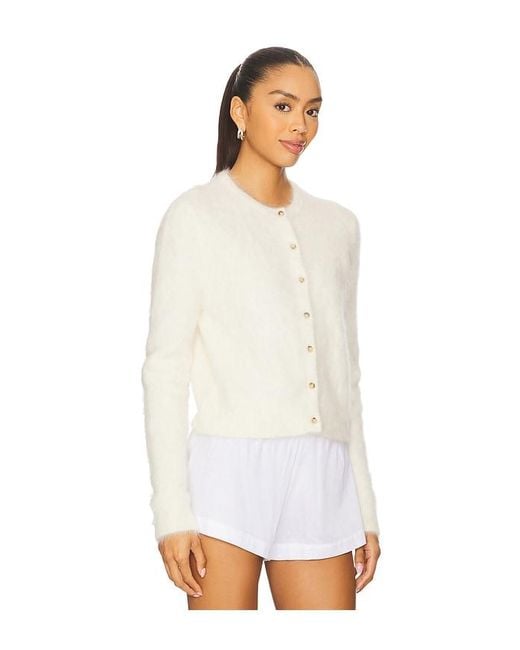 Soft Goat White Alpaca Cardigan