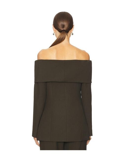 Line & Dot Black Marilla Off Shoulder Top