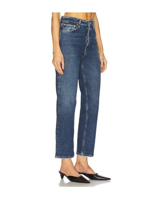 Agolde Blue 90's Pinch Waist Crop Jeans
