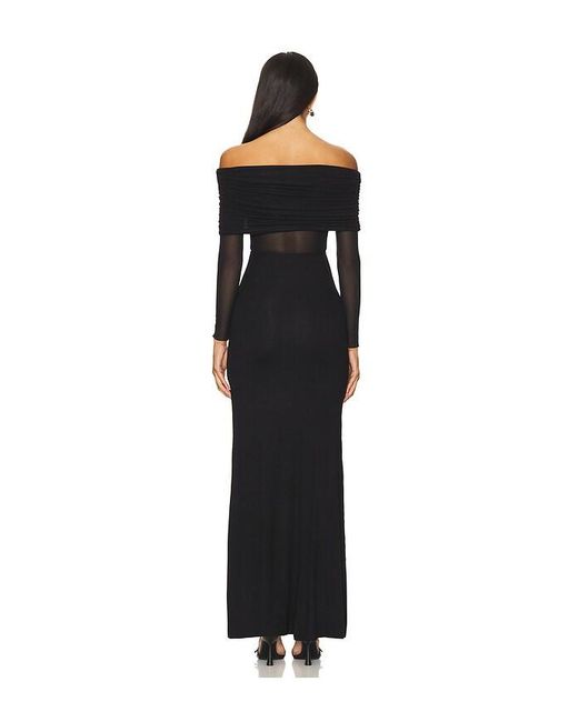 RTA Black Zadie Long Sleeve Maxi Dress