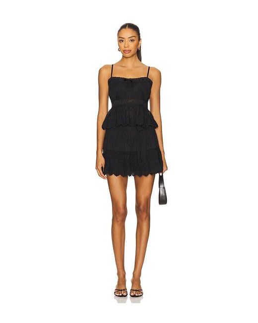 LoveShackFancy Black Rowina Top