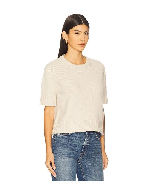 Soft Goat Blue Chunky Short Sleeve Pullover