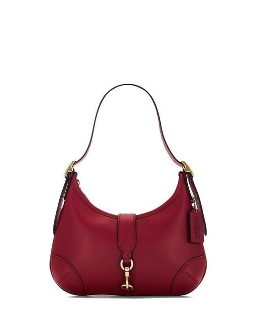 COACH Red Hamptons Hobo Bag