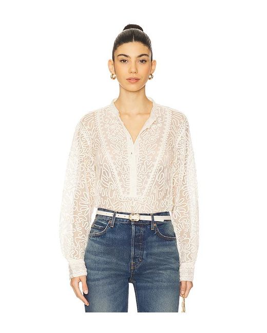 Ulla Johnson Blue Bluse Esme