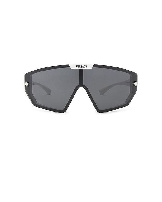 Versace Gray Shield Sunglasses