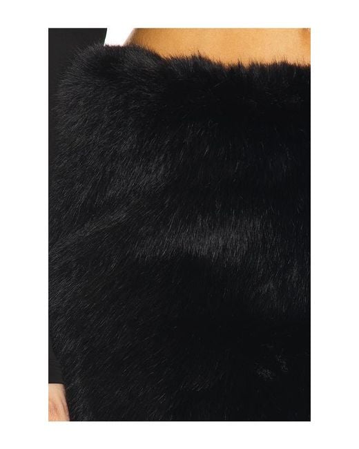 LOBA Black Julieta Faux Fur Mini Skirt