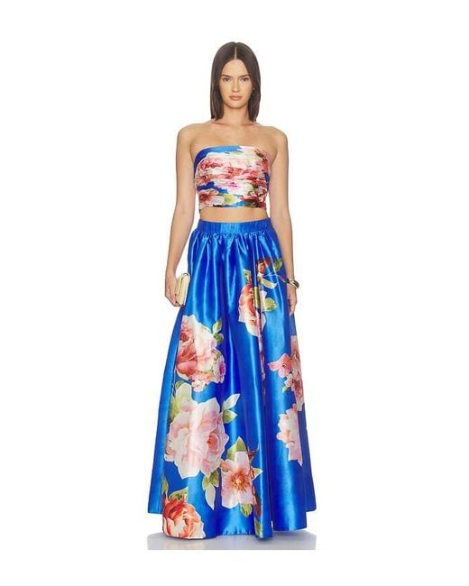 Hemant & Nandita Blue Maxi Skirt