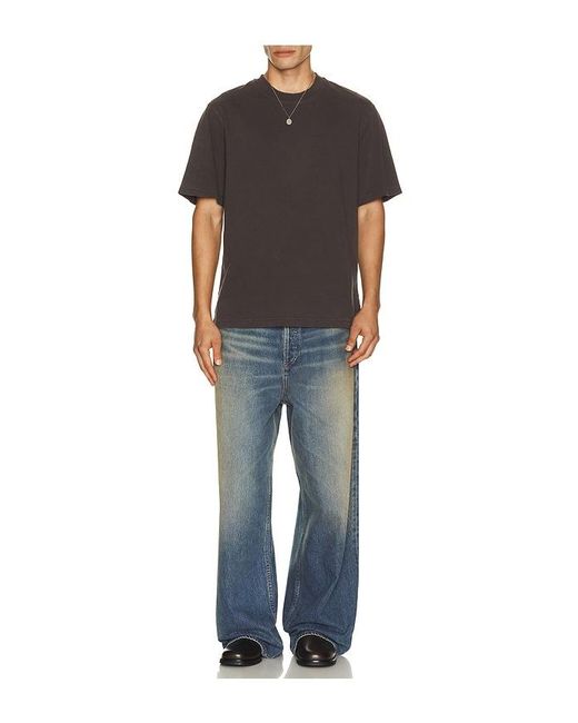 Agolde Black Asha Mock Neck Tee for men