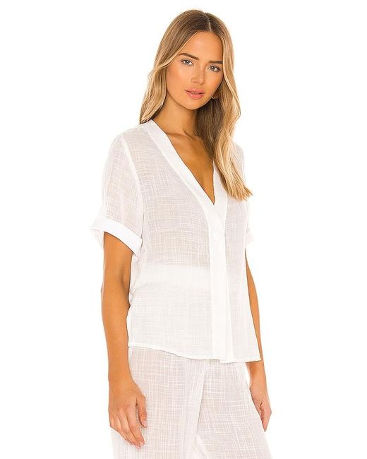 PQ Swim White Sammy Button Up