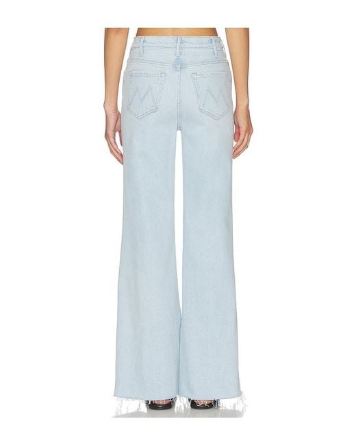 Mother Blue The Hustler Roller Skimp Fray Jeans