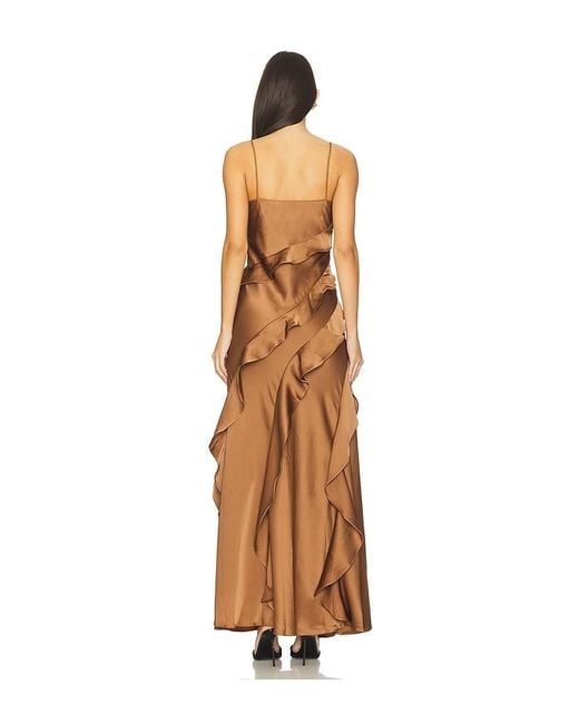 AMUR Multicolor Ellen Ruffle Gown
