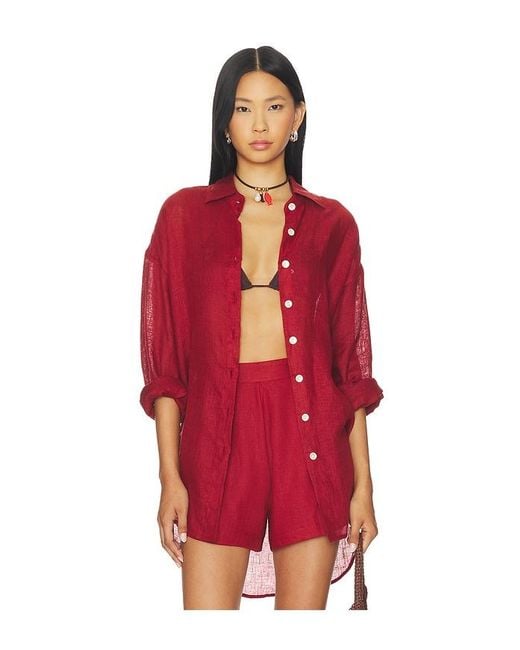 Vitamin A Red Playa Boyfriend Shirt