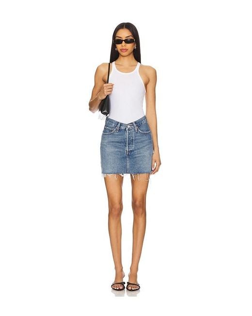 Agolde Blue V-Waist Mini