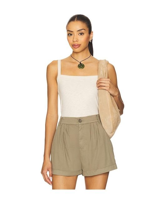 Rag & Bone Multicolor Slub Square Neck Tank Top