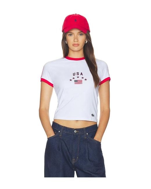 Hype and Vice White Usa Goalie Tee