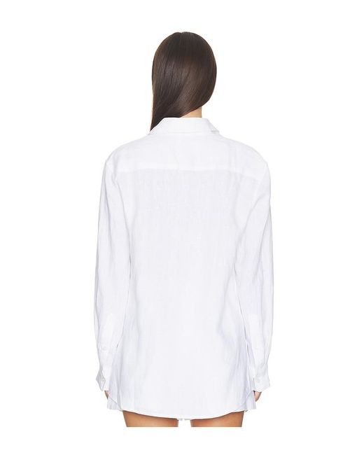 PERFECTWHITETEE White Lorelai Linen Button Down