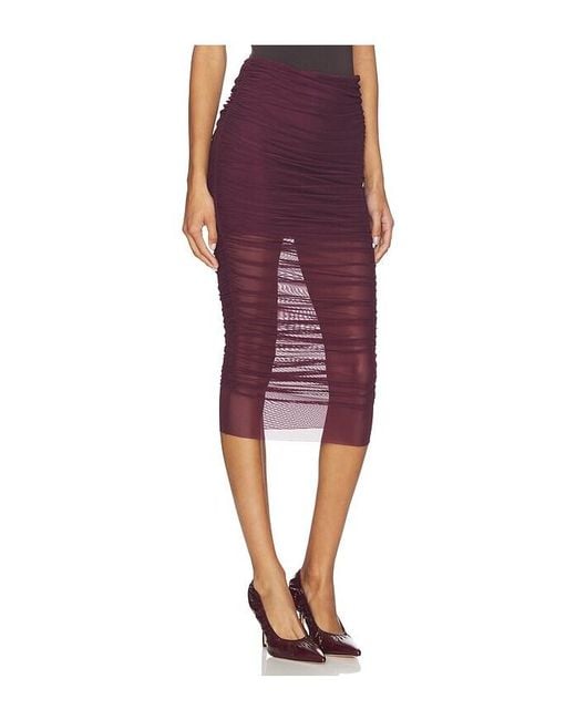 Falda Midi Maja En Color Burgundy Talla (También En M, S, Xl, Xs) SER.O.YA de color Red