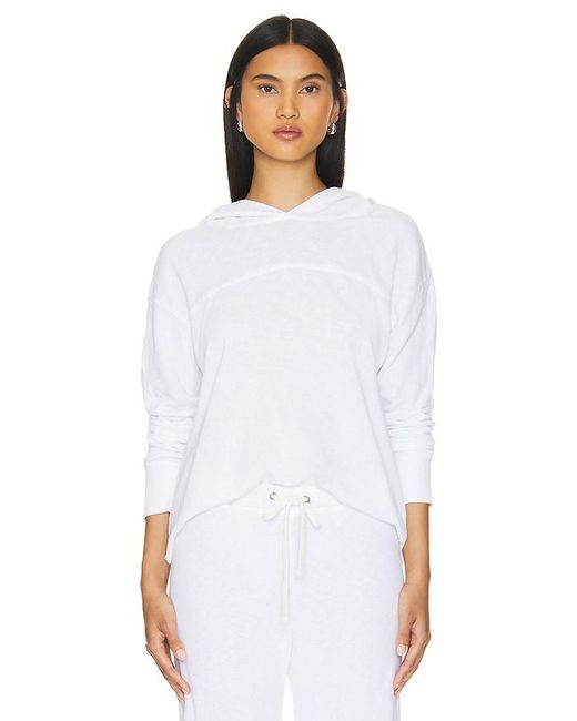 James Perse White Hooded Sweat Top