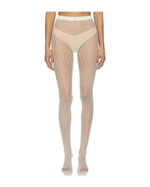 Wolford Natural Daisy Net Tights