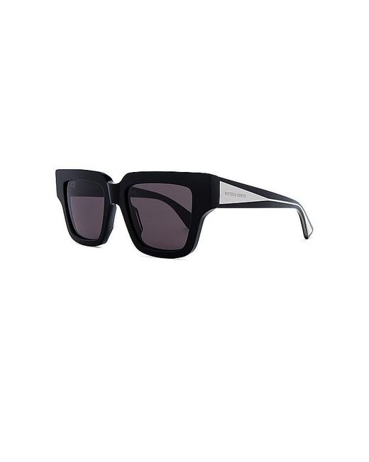 Bottega Veneta Black Nude Triangle Square Sunglasses