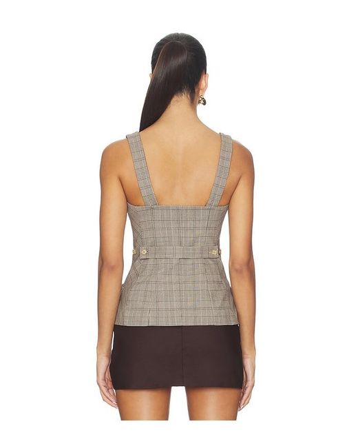 GOOD AMERICAN Multicolor Plaid Vest