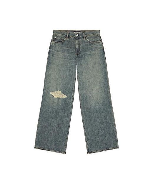 Helmut Lang Green Destroyed Denim for men