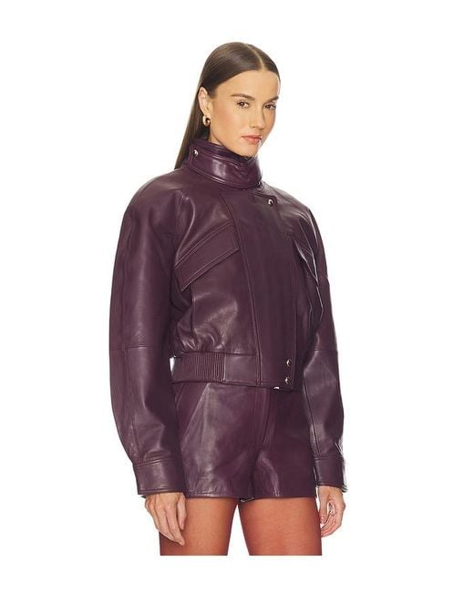 retroféte Purple Lykke Leather Jacket