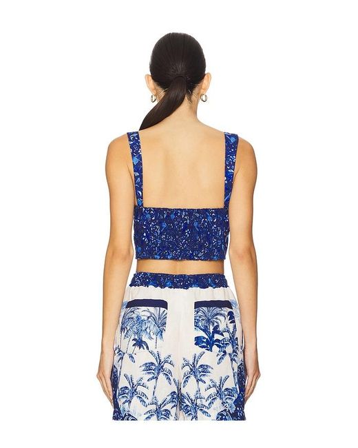 Agua Bendita Blue X Revolve Lupe Crop Top
