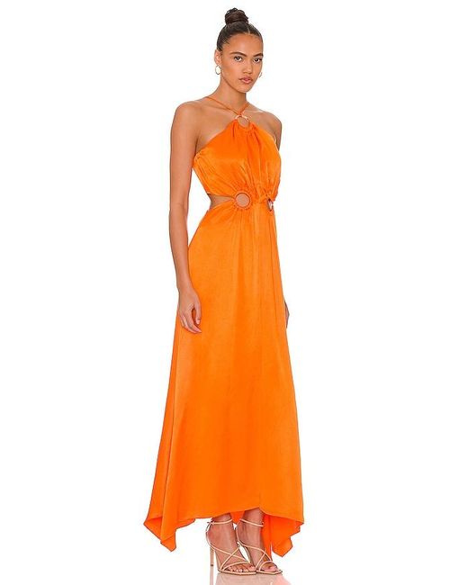 Elliatt Orange Visitant Maxi Dress