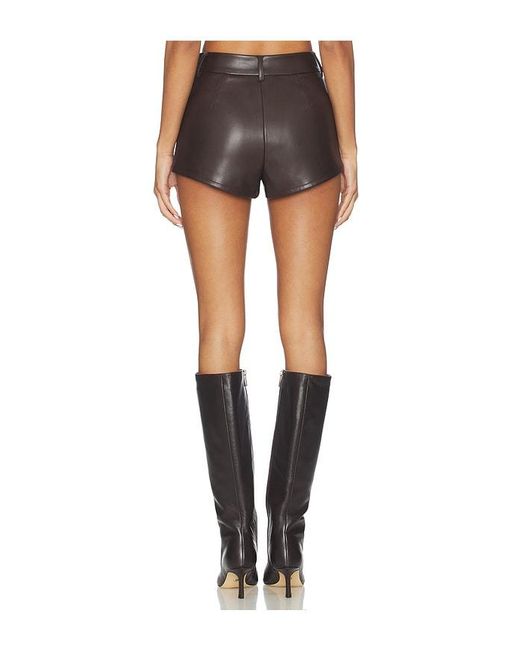 ALL THE WAYS Black Vandelia Faux Leather Short