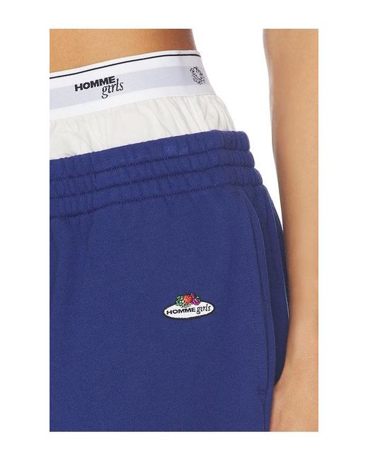 HOMMEGIRLS Blue X Fruit Of The Loom Boxer Sweatpants