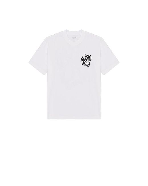 AllSaints White Orlando Crew Tee for men