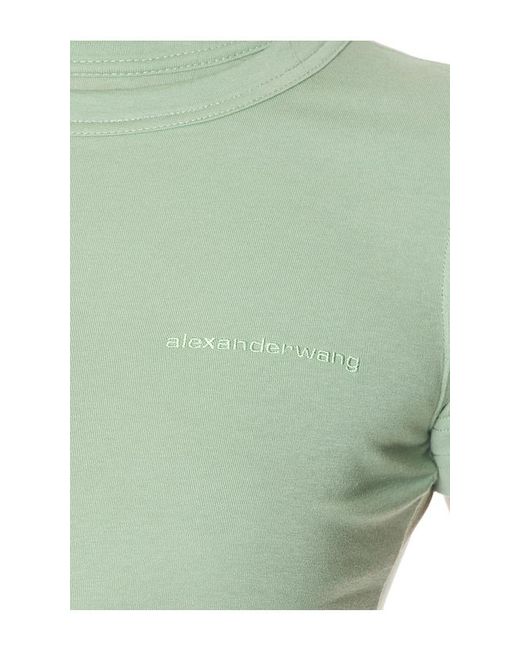 Alexander Wang Blue Layered Short Sleeve Top