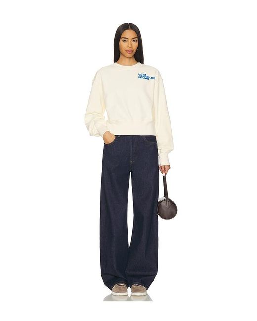 Terez White X Revolve Rams Puff Sleeve Crop Sweater