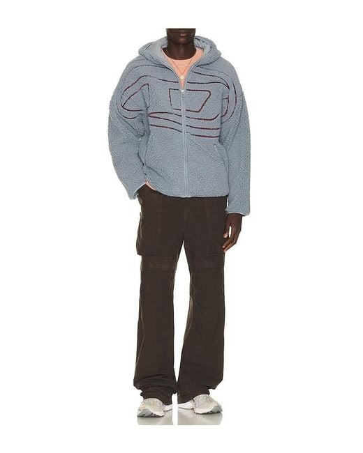 DIESEL Gray S-Za Hoodie for men
