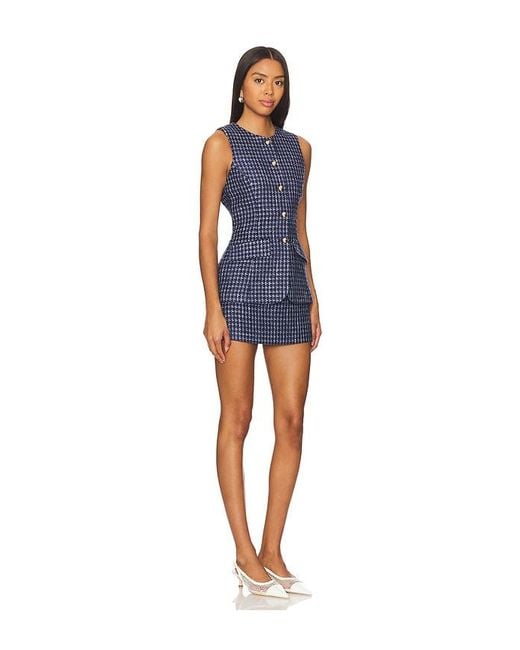 Amanda Uprichard Blue Kendall Romper