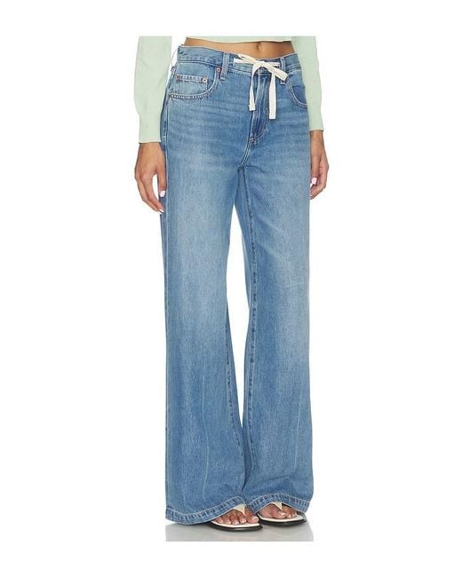 Pistola Blue Jadyn Low Slung Palazzo Jeans With Drawcord