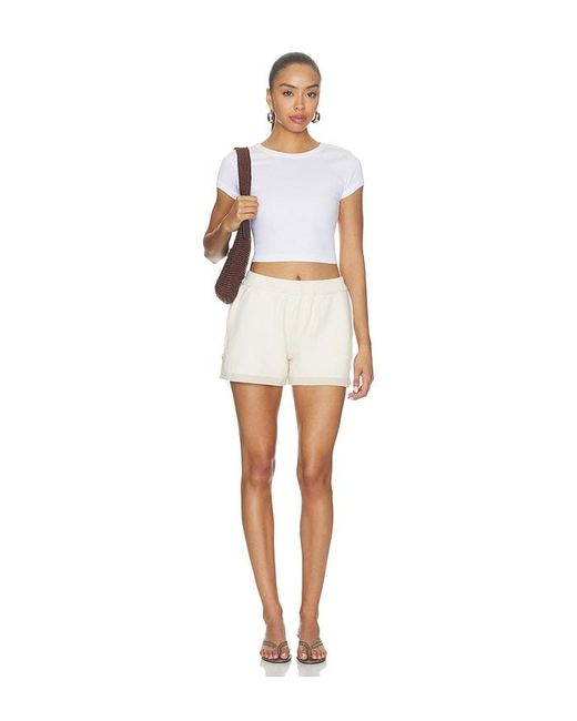 L'academie White 'Academie Dae Contrast Knit Short