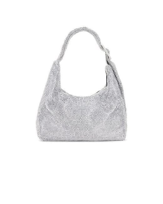 Olga Berg White Calypso Crystal Shoulder Bag