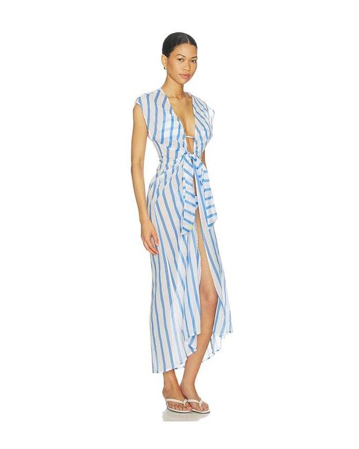ViX Blue Sasha Long Cover Up