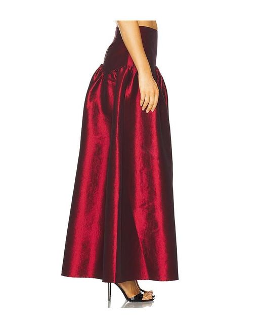 MORE TO COME Red Carson Skirt