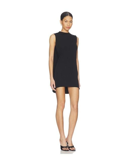 Alexander Wang Black Fitted Mini Dress With Drape Back