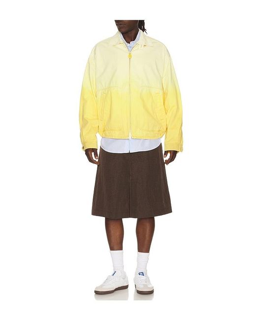 Beams Plus Yellow Short Blouson Gradation Print for men