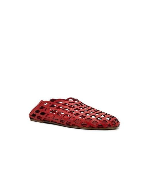 Gia Borghini Red X Helsa Peek-A-Boo Ballerina Flat