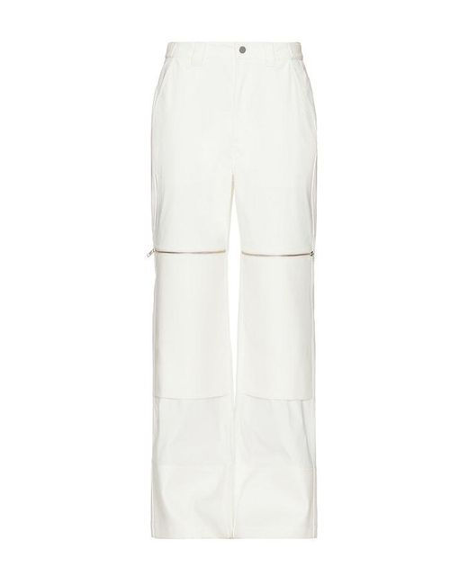 HAELO White Flex Waist Zip Cargo Pant