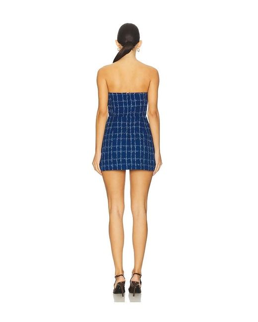 Amanda Uprichard Blue X Revolve Strapless Bethany Skort Romper